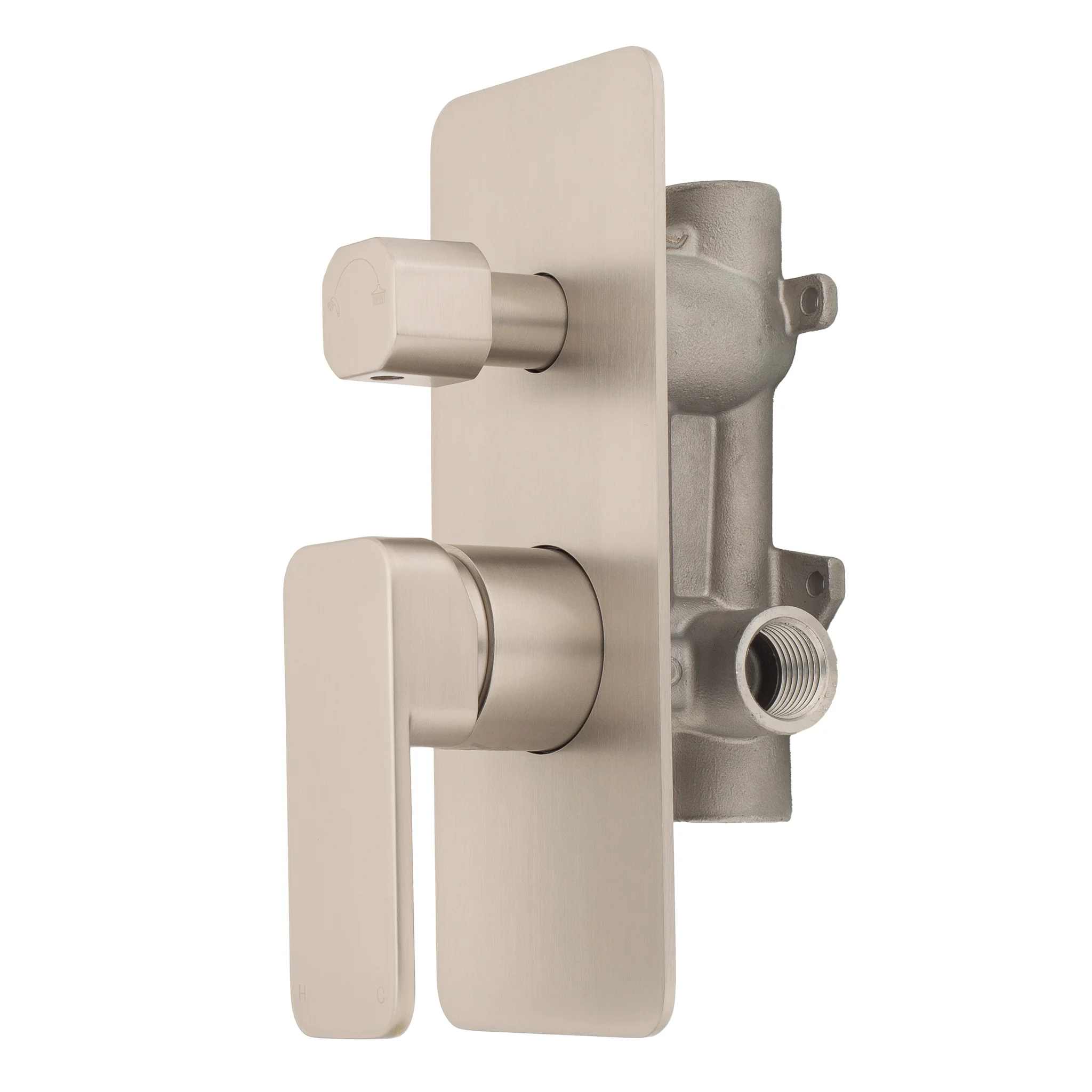 Kiki Shower/ Bath Wall Mixer with Diverter, Brushed Nickel - Image 4