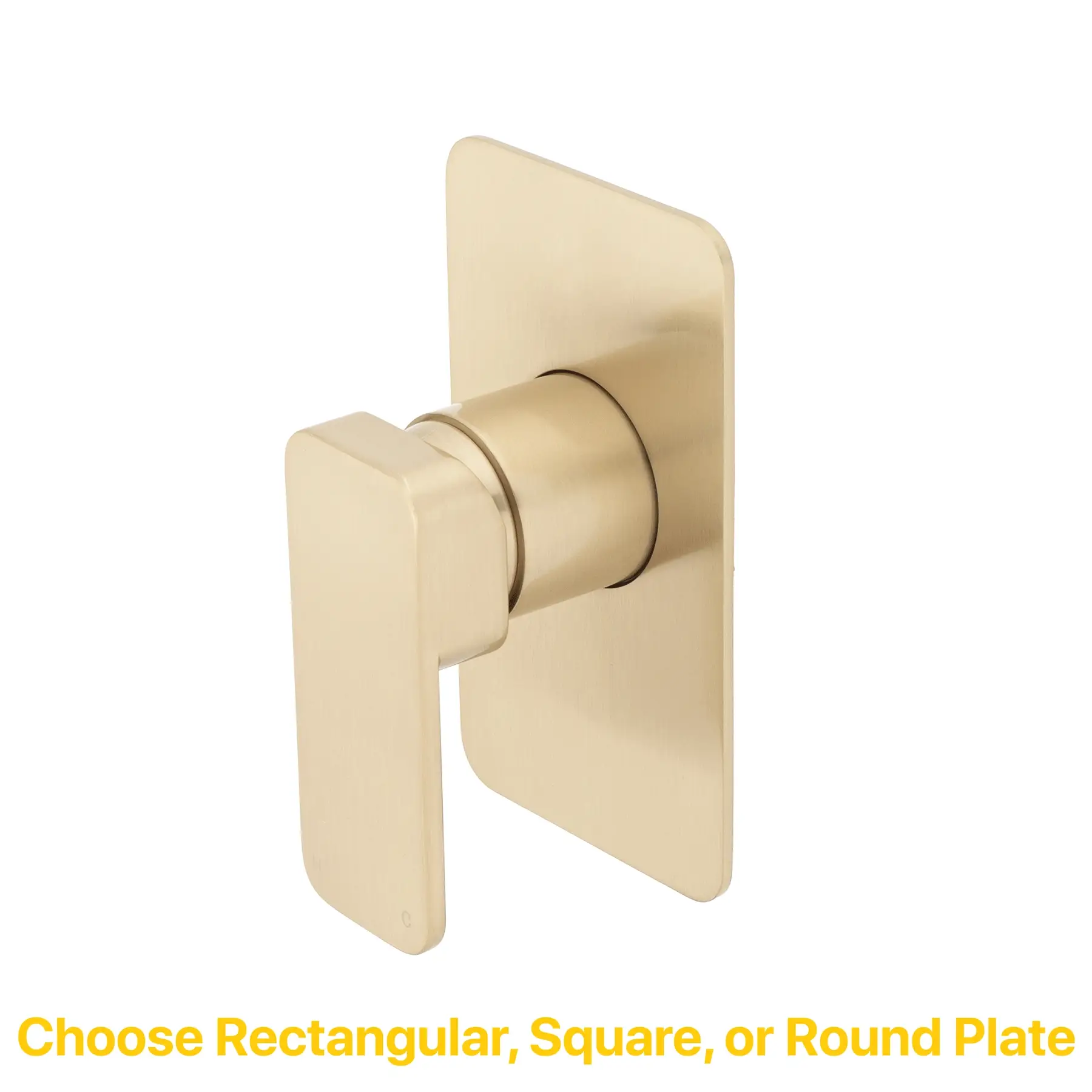 Kiki Shower/ Bath Wall Mixer with Round Plates, Brushed Brass (Gold) - Image 3