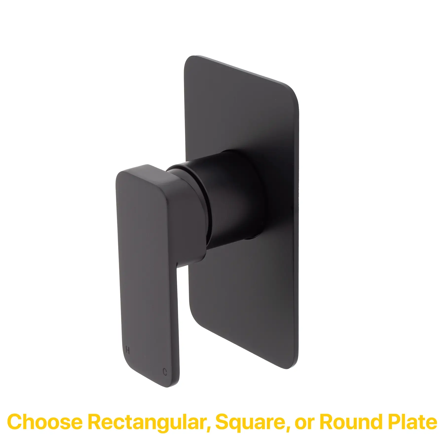 Kiki Shower/ Bath Wall Mixer with Round Plates, Matte Black - Image 3