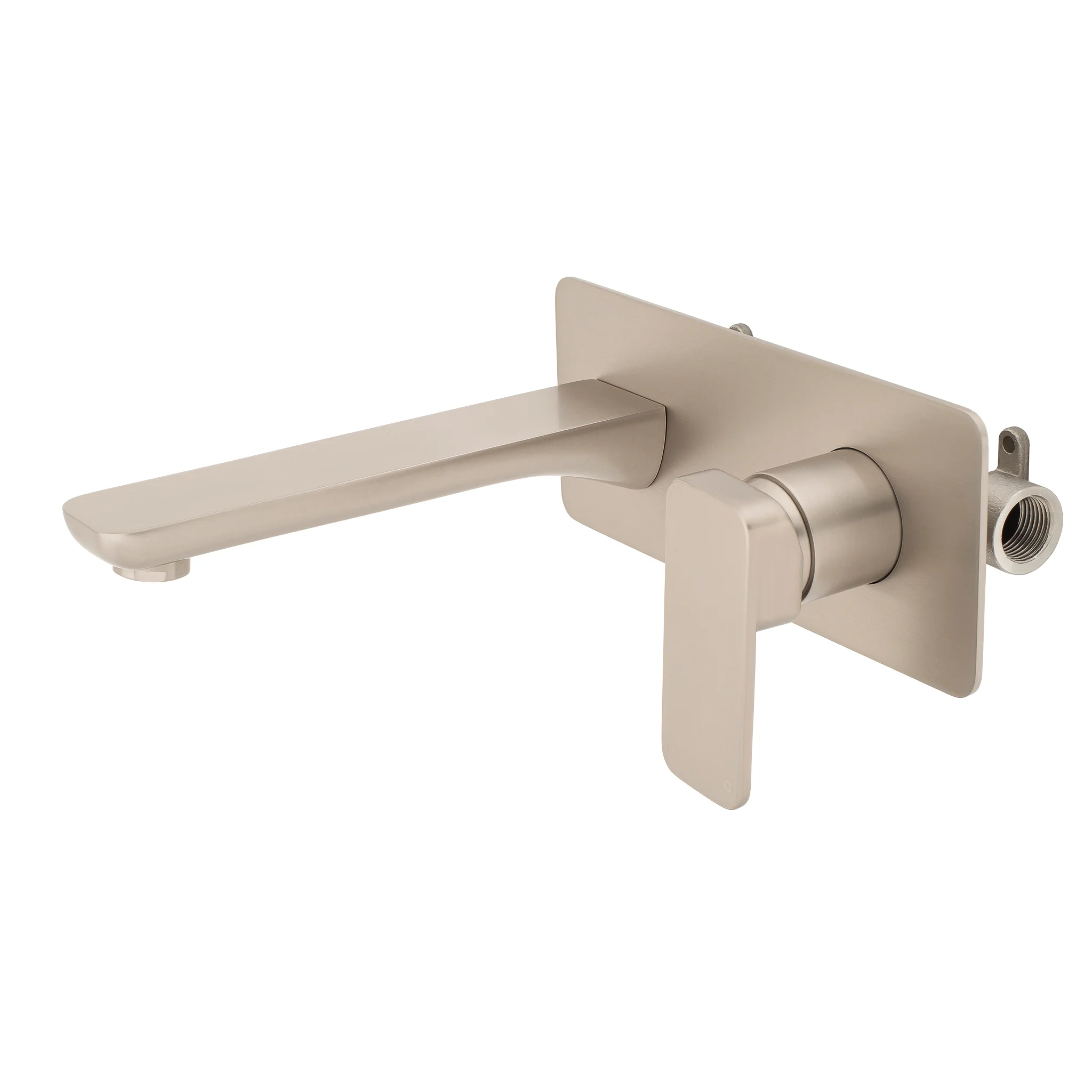 Kiki Wall Mounted Basin/ Bath Mixer with Spout, Brushed Nickel - Image 2