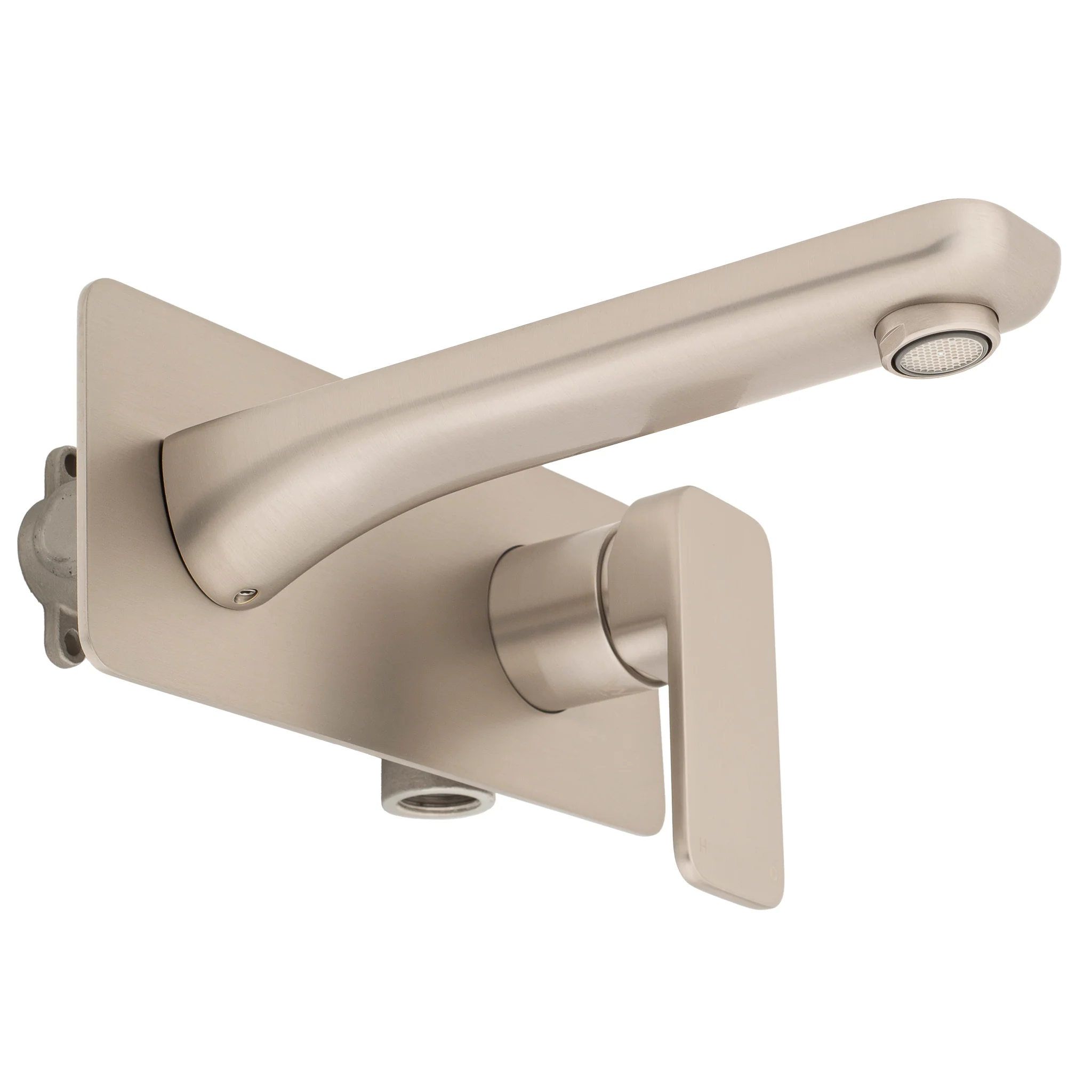 Kiki Wall Mounted Basin/ Bath Mixer with Spout, Brushed Nickel - Image 4