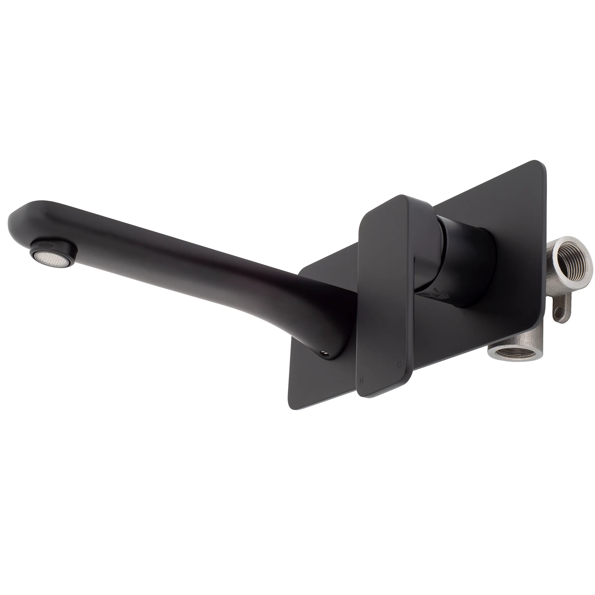 Kiki Wall Mounted Basin/ Bath Mixer with Spout, Matte Black - Image 5