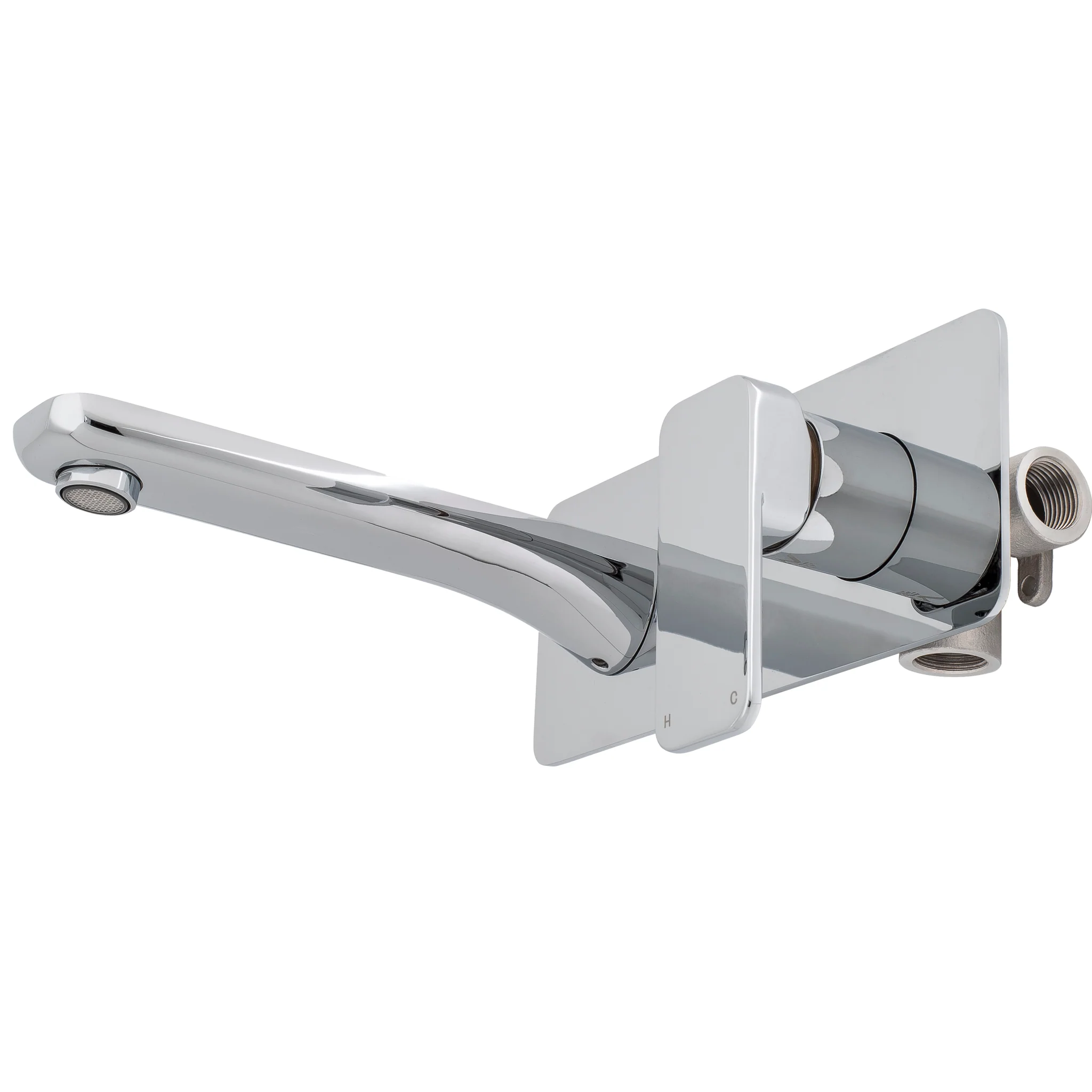 Kiki Wall Mounted Basin/ Bath Mixer with Spout, Polished Chrome - Image 5