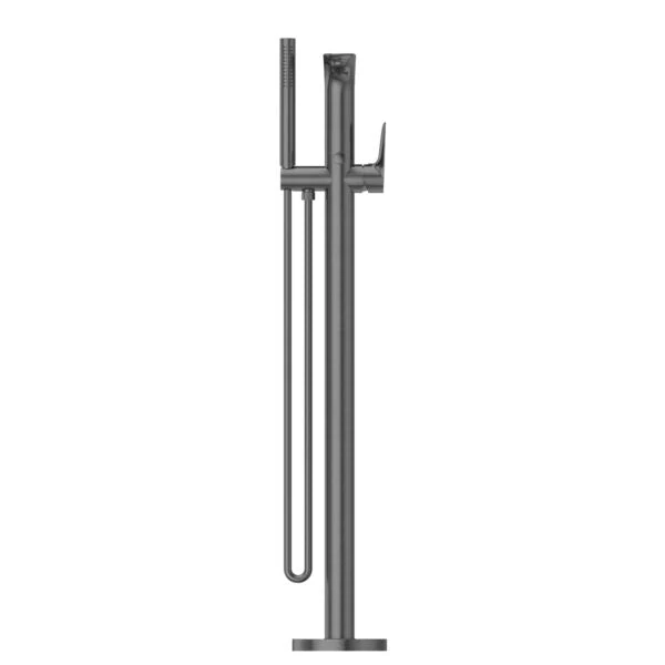 Nero Bianca Floor Standing Bath Mixer With Hand Shower | Gun Metal | - Image 2