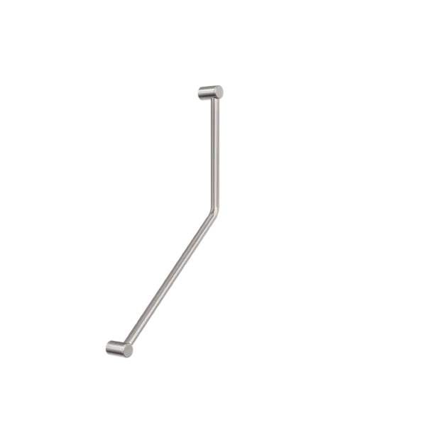 Nero Mecca Care 32mm Ambulant 45 Degree Bent Tube 450x650mm | Brushed Nickel | - Image 2