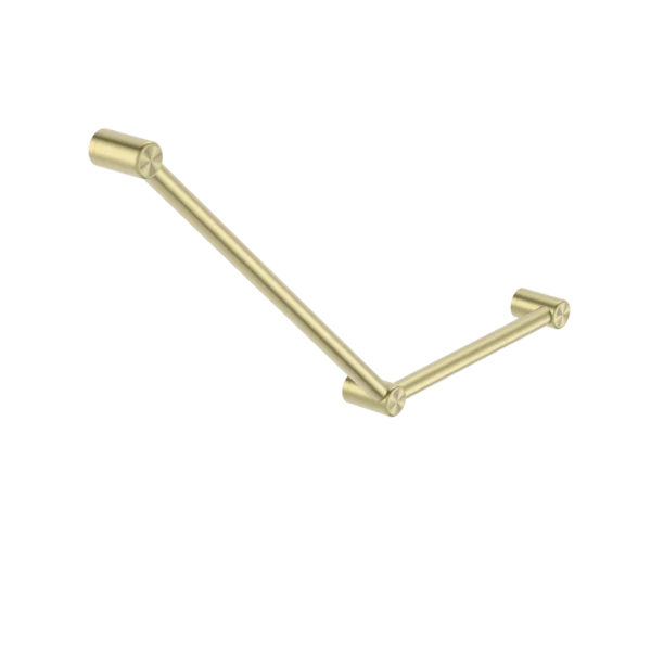 Nero Mecca Care 32mm Ambulant Toilet Grab Rail 45 Degree 750x450mm | Brushed Gold | - Image 2