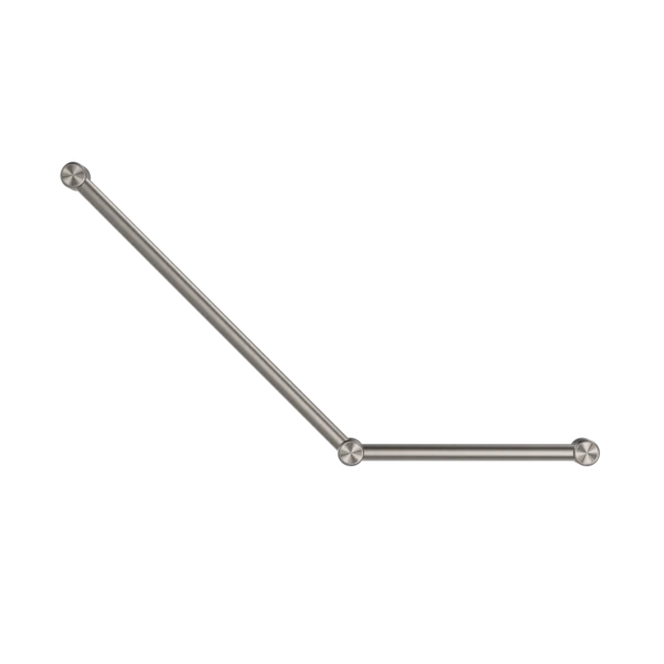 Nero Mecca Care 32mm Ambulant Toilet Grab Rail 45 Degree 750x450mm | Brushed Nickel | - Image 2