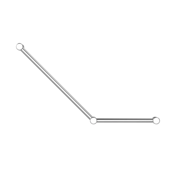 Nero Mecca Care 32mm Ambulant Toilet Grab Rail 45 Degree 750x450mm | Chrome | - Image 2