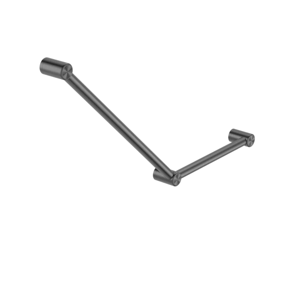Nero Mecca Care 32mm Ambulant Toilet Grab Rail 45 Degree 750x450mm | Gun Metal |
