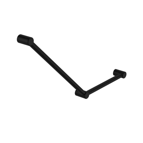 Nero Mecca Care 32mm Ambulant Toilet Grab Rail 45 Degree 750x450mm | Matte Black |