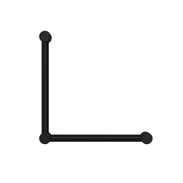 Nero Mecca Care 32mm Ambulant Toilet Grab Rail 90 Degree 450x450mm | Matte Black | - Image 2