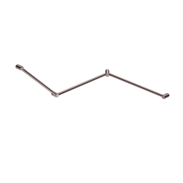 Nero Mecca Care 32mm DDA Toilet Grab Rail Set 45 Degree Continuous 750x965x1025mm | Brushed Bronze |