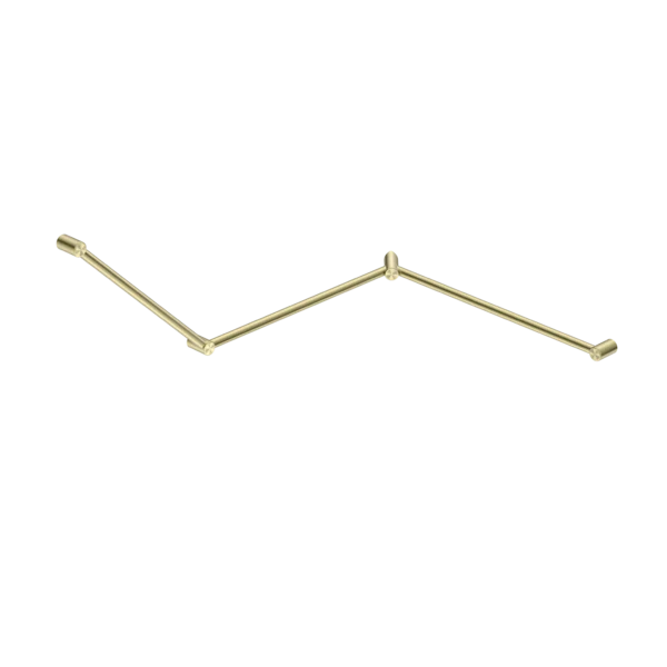 Nero Mecca Care 32mm DDA Toilet Grab Rail Set 45 Degree Continuous 750x965x1025mm | Brushed Gold |