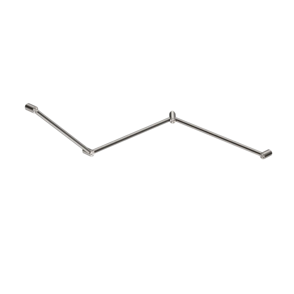 Nero Mecca Care 32mm DDA Toilet Grab Rail Set 45 Degree Continuous 750x965x1025mm | Brushed Nickel |
