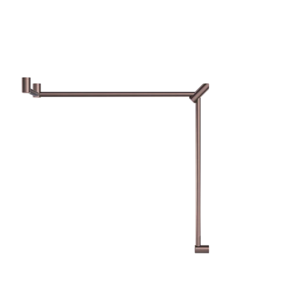 Nero Mecca Care 32mm DDA Toilet Grab Rail Set 90 Degree Continuous 600x1065x1025mm | Brushed Bronze | - Image 2