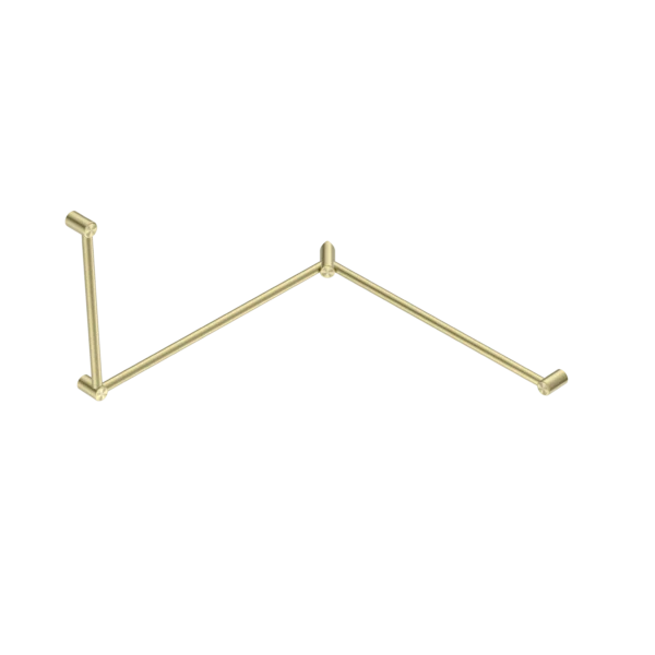 Nero Mecca Care 32mm DDA Toilet Grab Rail Set 90 Degree Continuous 600x1065x1025mm | Brushed Gold |