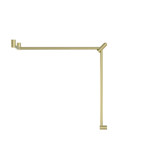 Nero Mecca Care 32mm DDA Toilet Grab Rail Set 90 Degree Continuous 600x1065x1025mm | Brushed Gold | - Image 2
