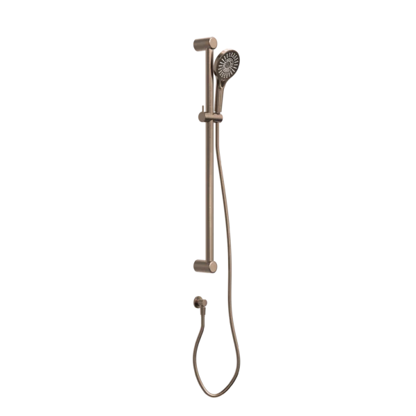 Nero Mecca Care 32mm Grab Rail And Adjustable Shower Rail Set 900mm | Brushed Bronze |