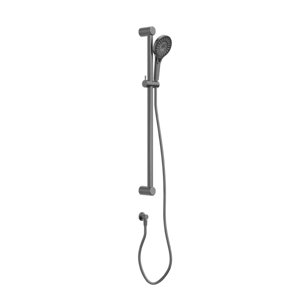 Nero Mecca Care 32mm Grab Rail And Adjustable Shower Rail Set 900mm | Gun Metal |