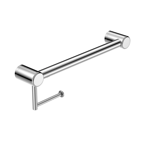 Nero Mecca Care 32mm Grab Rail With Toilet Roll Holder 450mm | Chrome |
