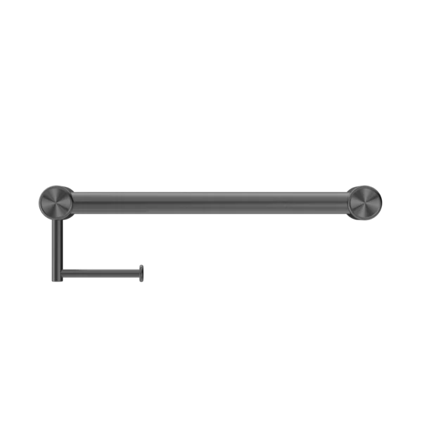 Nero Mecca Care 32mm Grab Rail With Toilet Roll Holder 450mm | Gun Metal | - Image 2