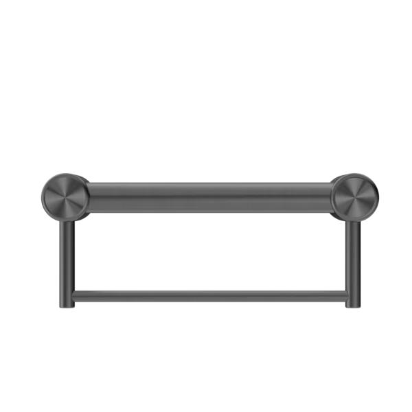 Nero Mecca Care 32mm Grab Rail With Towel Holder 300mm | Gun Metal | - Image 2