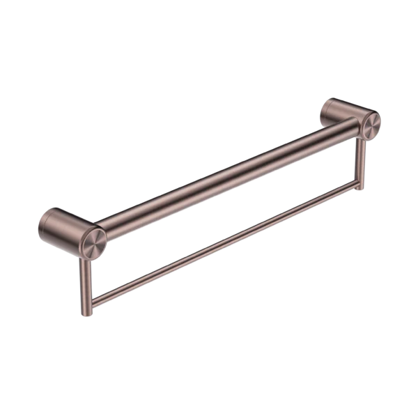 Nero Mecca Care 32mm Grab Rail With Towel Holder 600mm | Brushed Bronze |