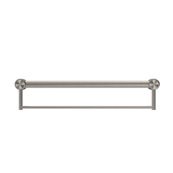Nero Mecca Care 32mm Grab Rail With Towel Holder 600mm | Brushed Nickel | - Image 2