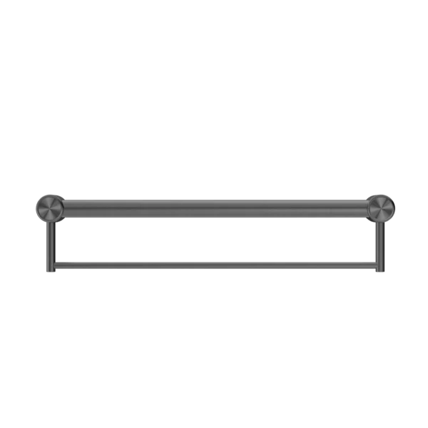 Nero Mecca Care 32mm Grab Rail With Towel Holder 600mm | Gun Metal | - Image 2