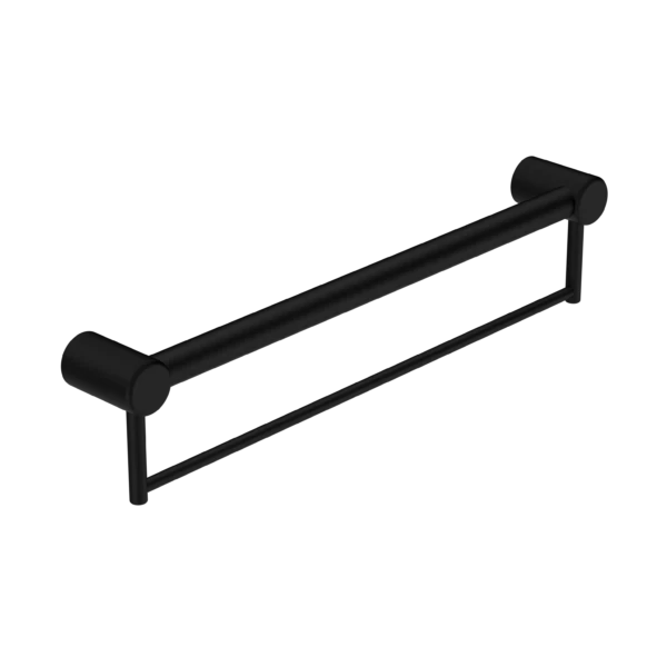 Nero Mecca Care 32mm Grab Rail With Towel Holder 600mm | Matte Black |