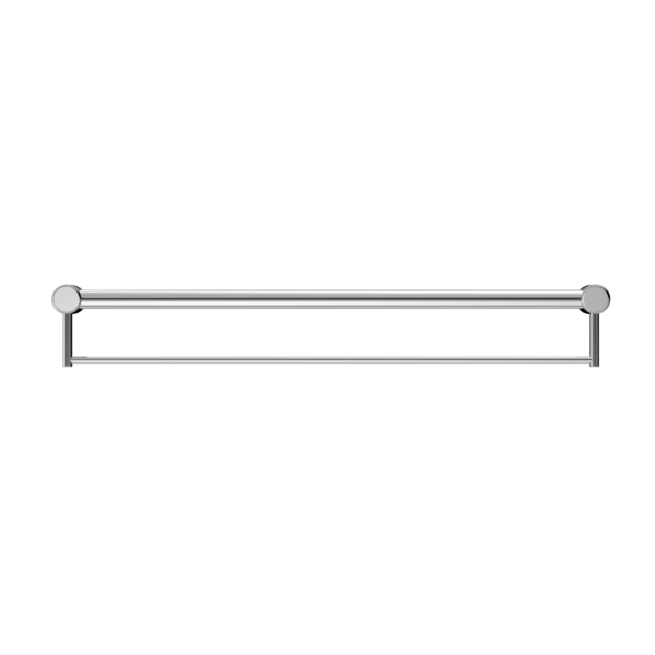Nero Mecca Care 32mm Grab Rail With Towel Holder 900mm | Chrome | - Image 2