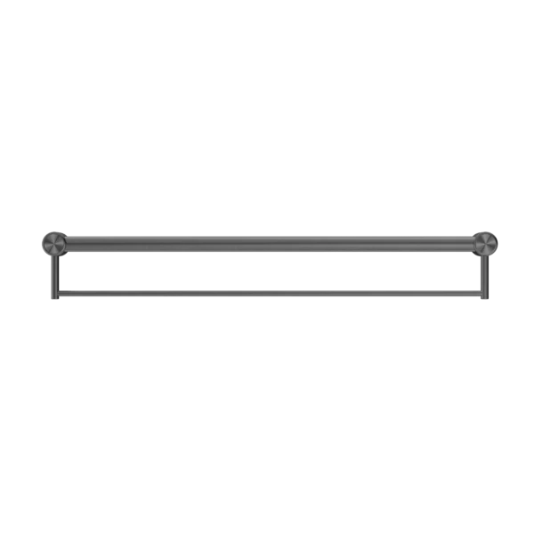 Nero Mecca Care 32mm Grab Rail With Towel Holder 900mm | Gun Metal | - Image 2
