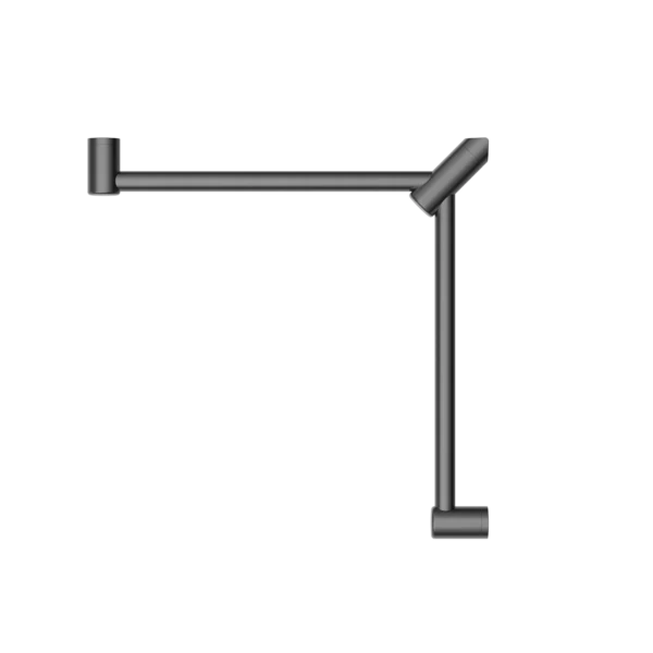 Nero Mecca Care 32mm Wrap Around Corner Grab Rail 600x600mm | Gun Metal | - Image 2