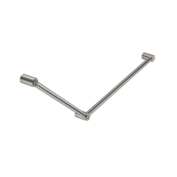 Nero Mecca Care 32mm DDA Grab Rail Set 45 Degree 750x900mm | Brushed Nickel |