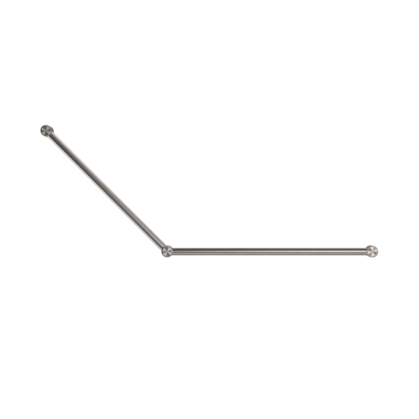Nero Mecca Care 32mm DDA Grab Rail Set 45 Degree 750x900mm | Brushed Nickel | - Image 2