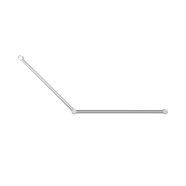 Nero Mecca Care 32mm DDA Grab Rail Set 45 Degree 750x900mm | Chrome | - Image 2