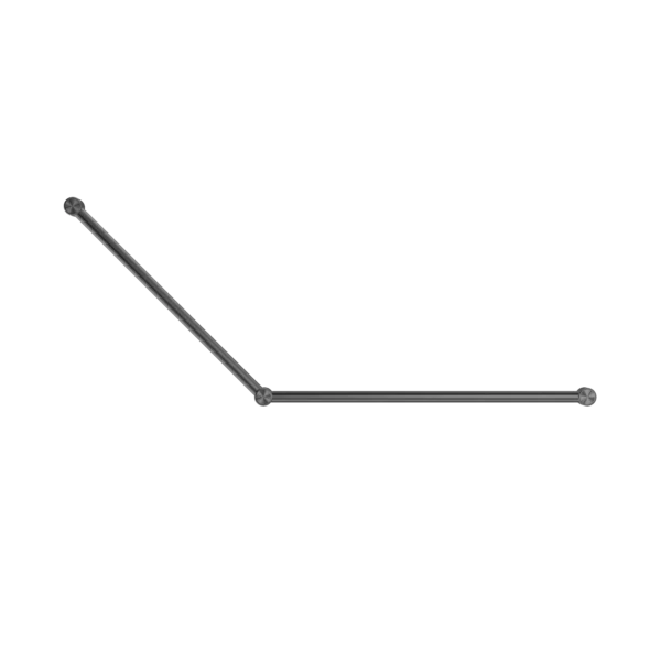 Nero Mecca Care 32mm DDA Grab Rail Set 45 Degree 750x900mm | Gun Metal | - Image 2