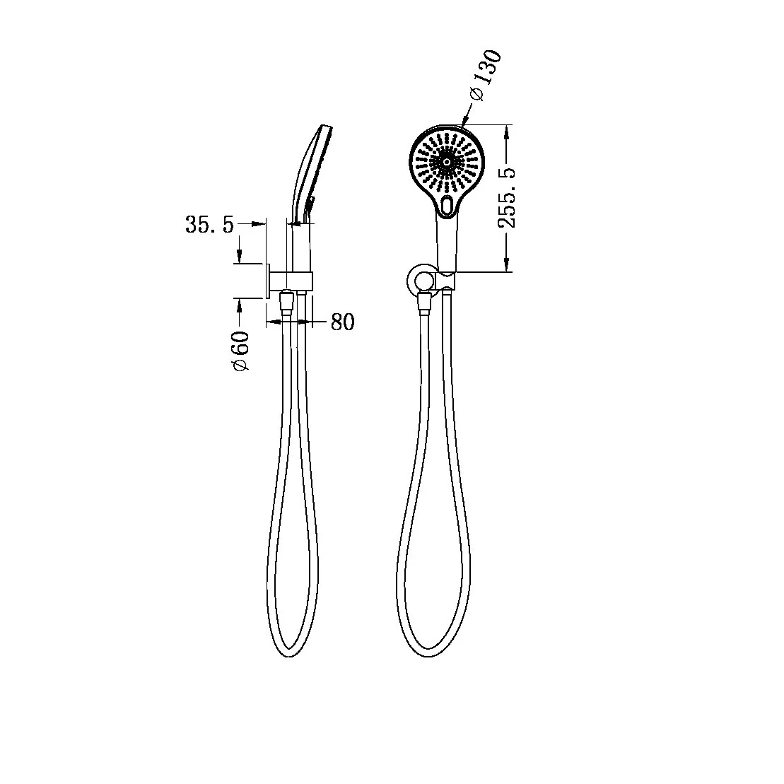Nero Mecca Hand Held Shower with Opal Shower | Brushed Bronze | - Image 2