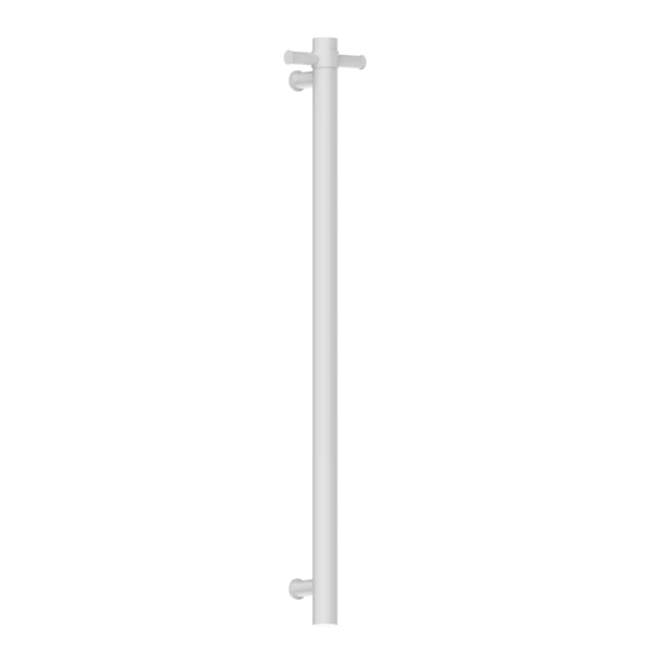 Nero Mecca Heated Vertical Towel Rail | Matte White | - Image 2