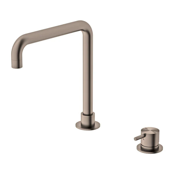 Nero Mecca Hob Basin Mixer and Spout (Square Spout) | Brushed Bronze |