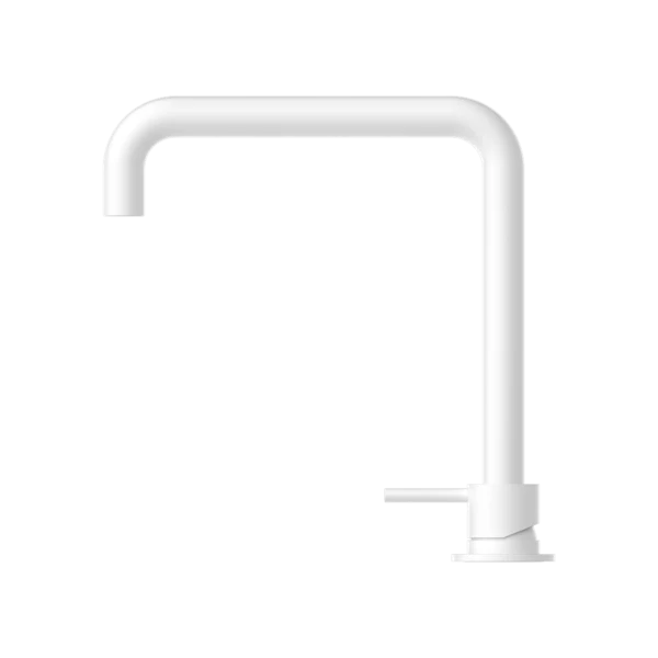 Nero Mecca Hob Basin Mixer and Spout (Square Spout) | Matte White | - Image 2