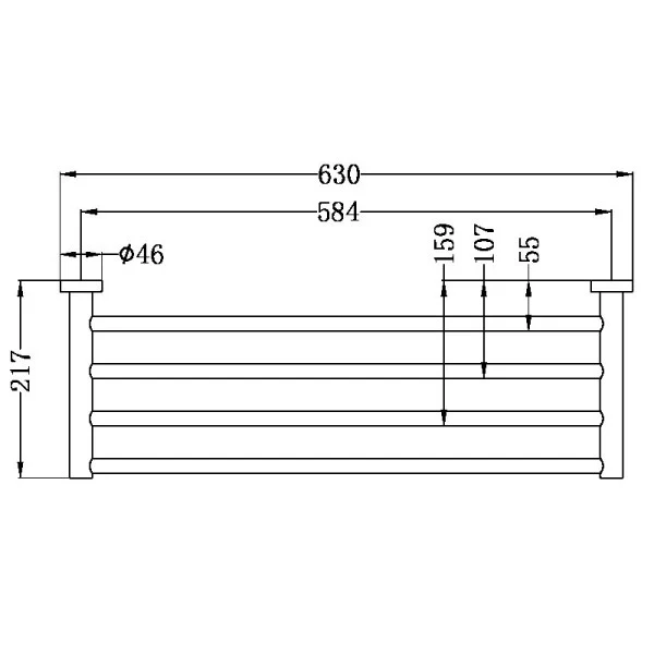 Nero Mecca 4 Bar Towel Rack | Matte White | - Image 2