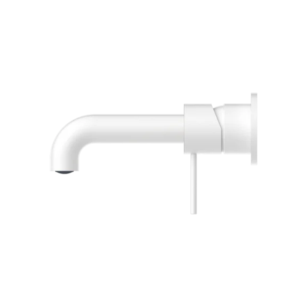 Nero Mecca Wall Basin Mixer (Separate Back Plate) | Matte White | - Image 3