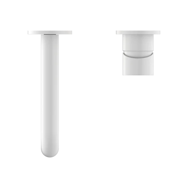Nero Mecca Wall Basin Mixer (Separate Back Plate) | Matte White | - Image 4