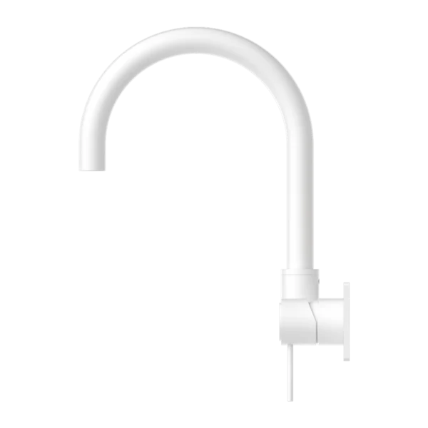 Nero Mecca Wall Basin Mixer Swivel Spout | Matte White | - Image 3