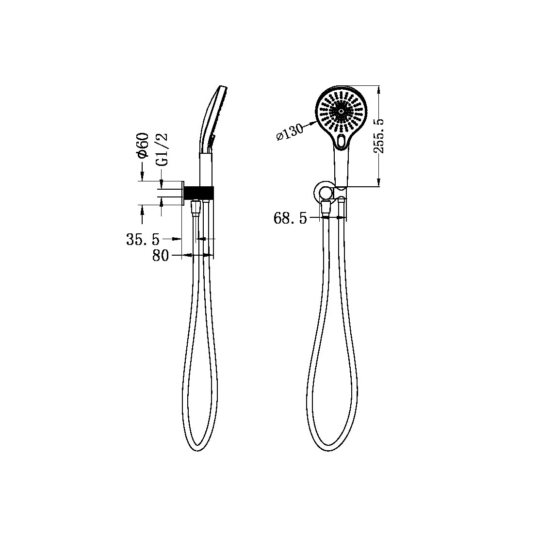 Nero Opal Hand Held Shower | Graphite | - Image 5