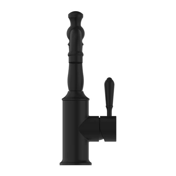 Nero York Basin Mixer With Metal Lever | Matte Black | - Image 3