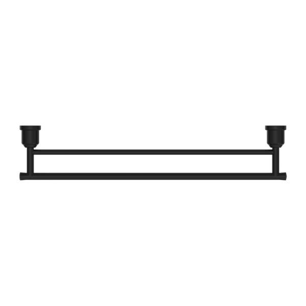 Nero York Double Towel Rail 600mm | Matte Black | - Image 2