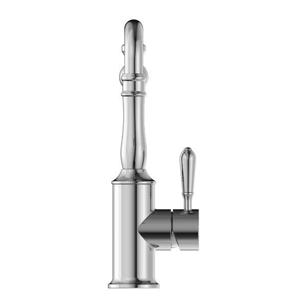 Nero York Kitchen Mixer Hook Spout With Metal Lever | Chrome | - Image 3