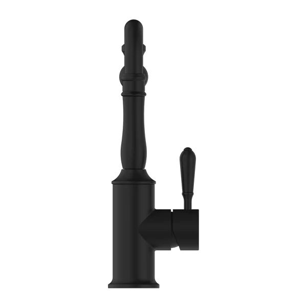 Nero York Kitchen Mixer Hook Spout With Metal Lever | Matte Black | - Image 3